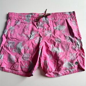 Mens Volcom Pink Flamingo Shorts – Size Medium